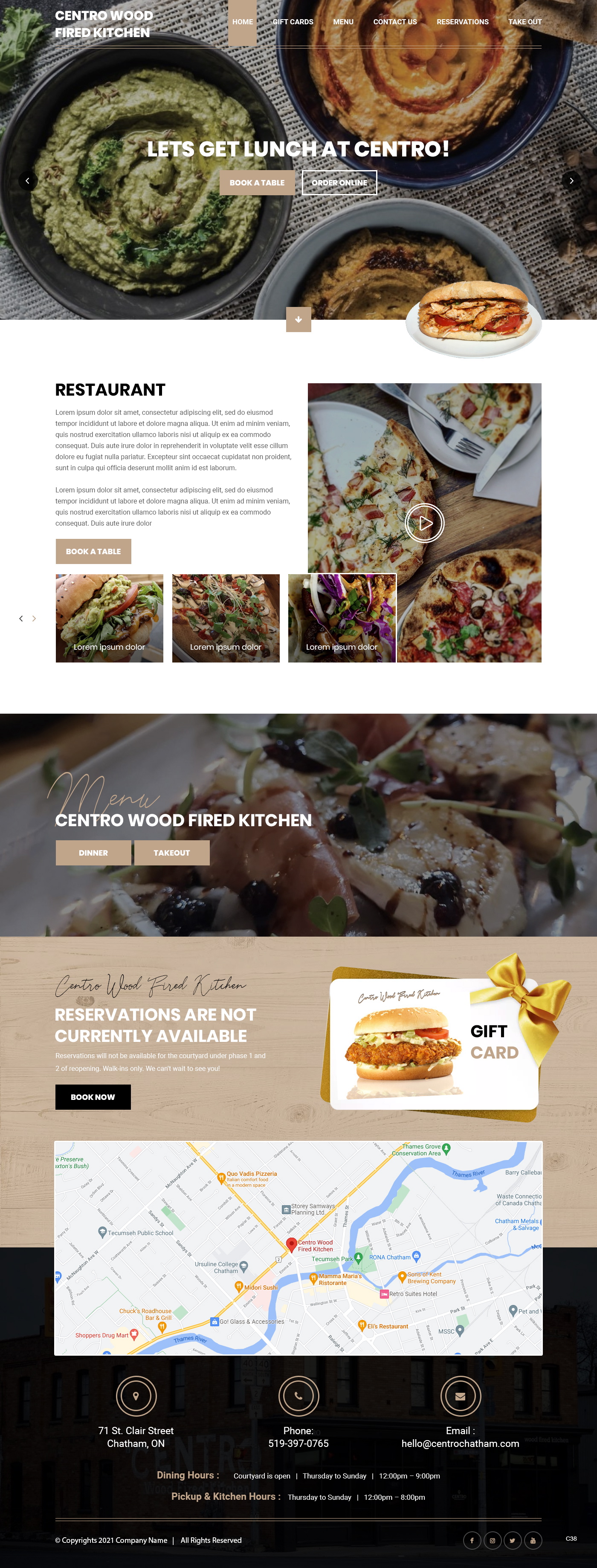 Diseño Web por pb para Centro Wood Fired Kitchen | Diseño #27050629