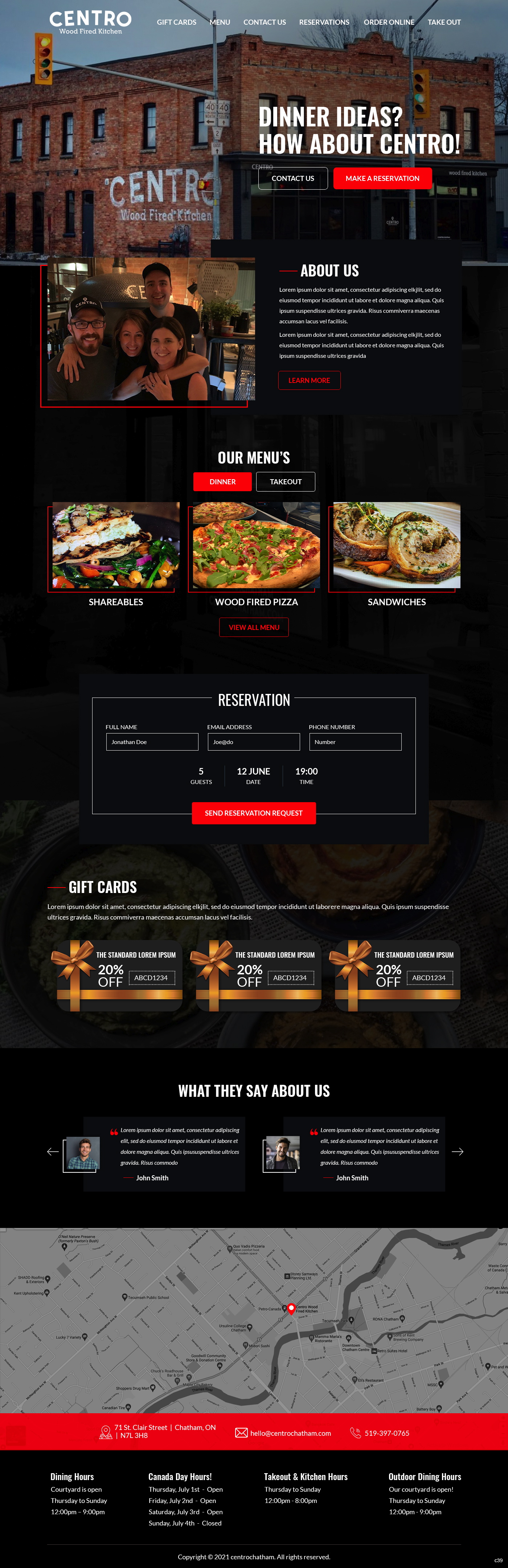 Web Design by pb for Centro Wood Fired Kitchen | Design #27050632