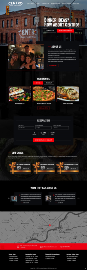 Web Design by pb for Centro Wood Fired Kitchen | Design: #27050632
