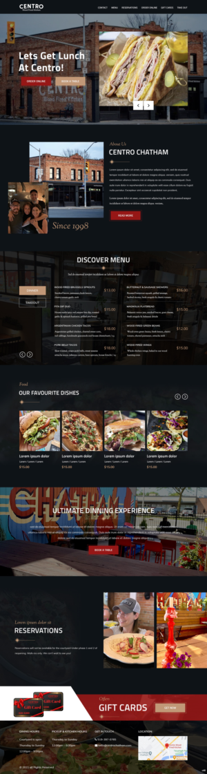 Web Design by pb for Centro Wood Fired Kitchen | Design: #27056126