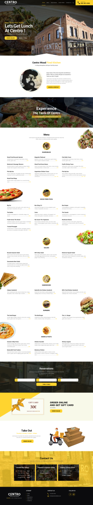 Diseño Web por rightway para Centro Wood Fired Kitchen | Diseño: #27050971