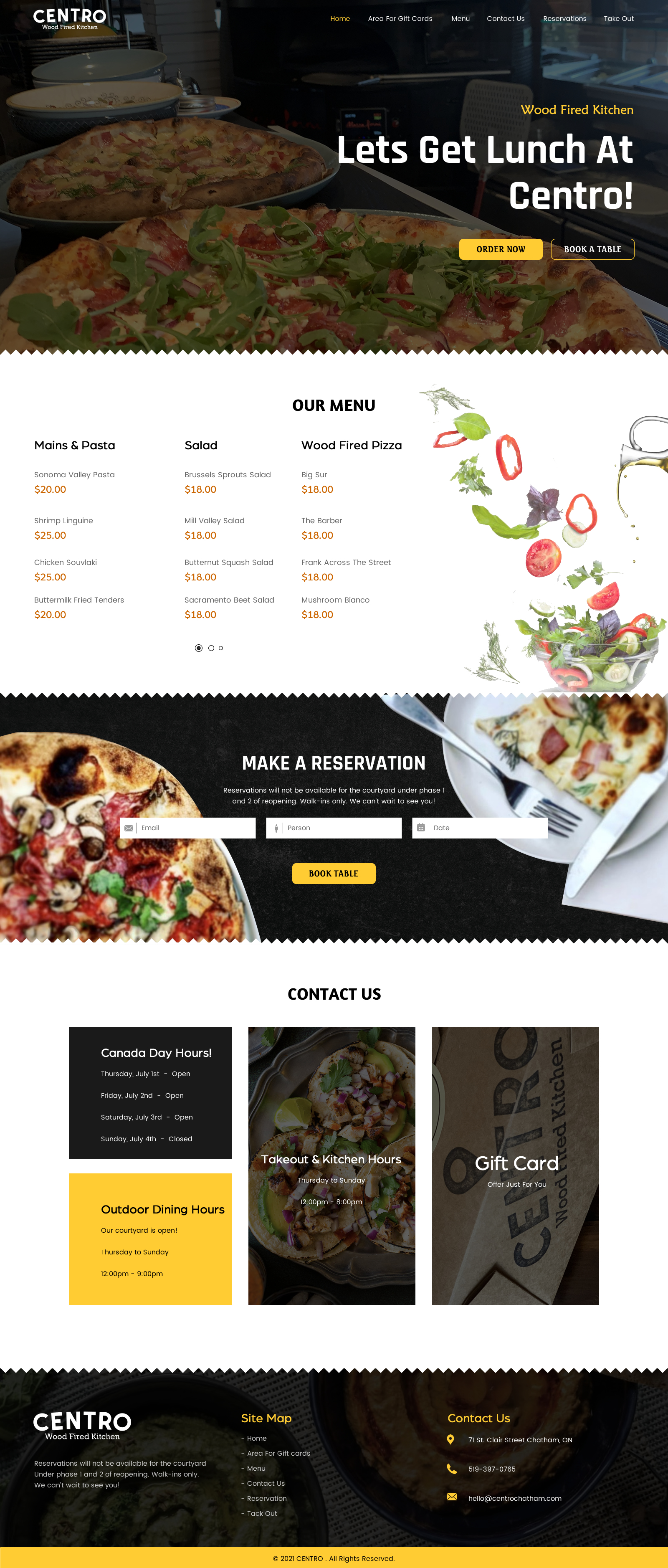 Diseño Web por rightway para Centro Wood Fired Kitchen | Diseño #27050973
