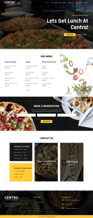 Diseño Web por rightway para Centro Wood Fired Kitchen | Diseño: #27050973