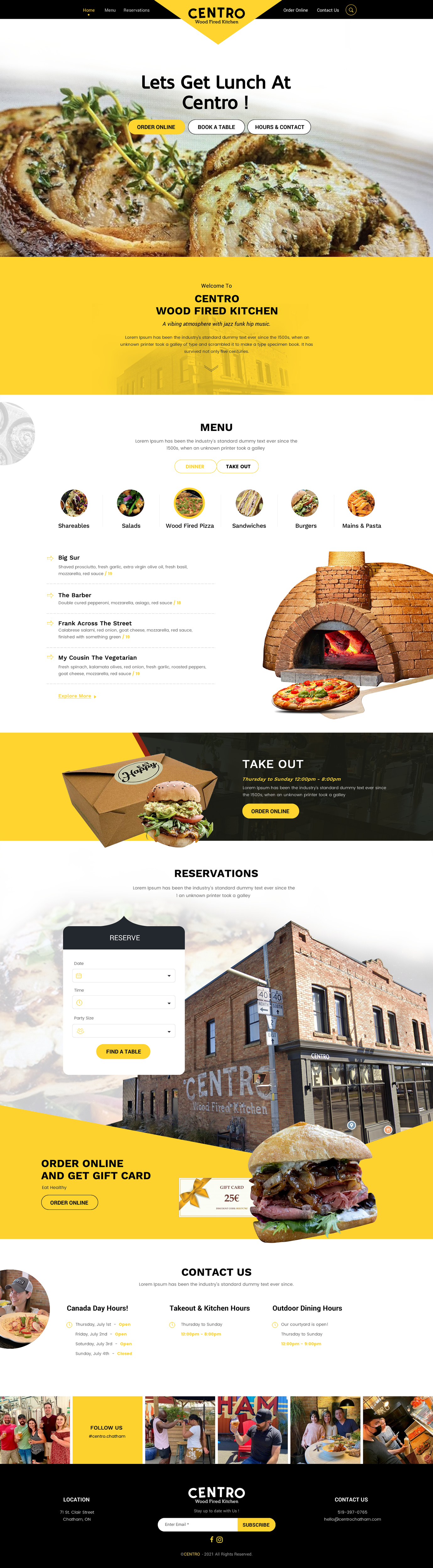 Web Design by rightway for Centro Wood Fired Kitchen | Design: #27050974