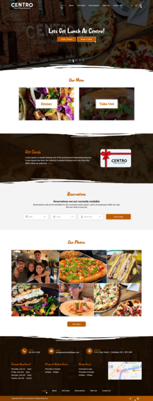 Web Design by Ved Web Services for Centro Wood Fired Kitchen | Design #27055533