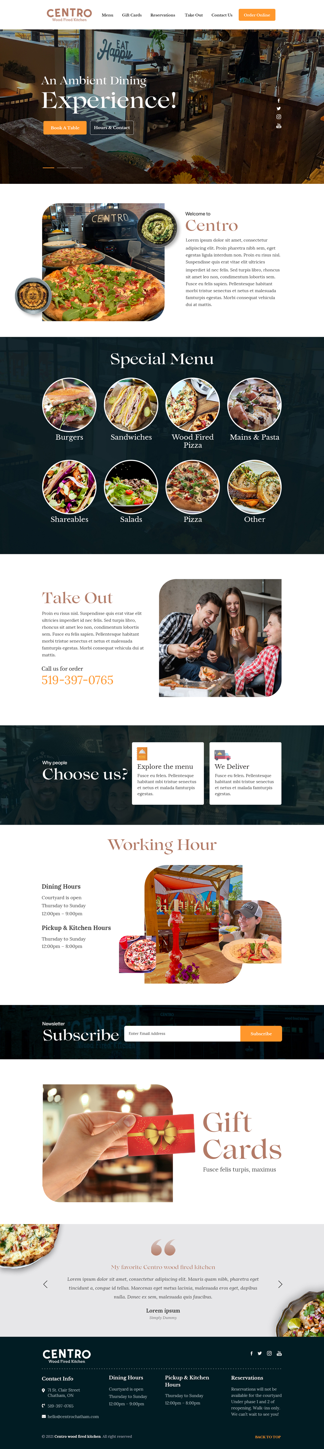 Web-Design von sai.designer87 für Centro Wood Fired Kitchen | Design #27055359