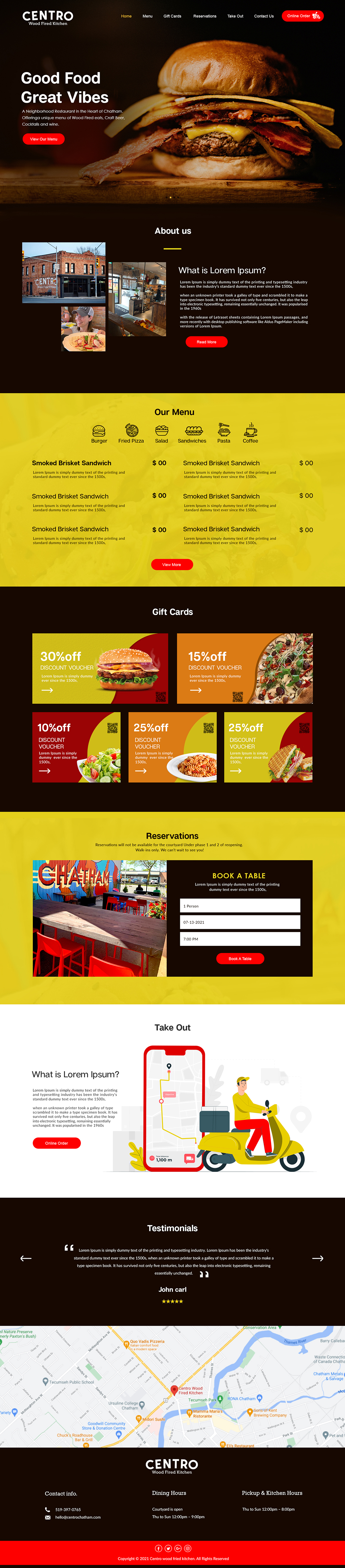 Web Design by bdesigner9 for Centro Wood Fired Kitchen | Design #27057257