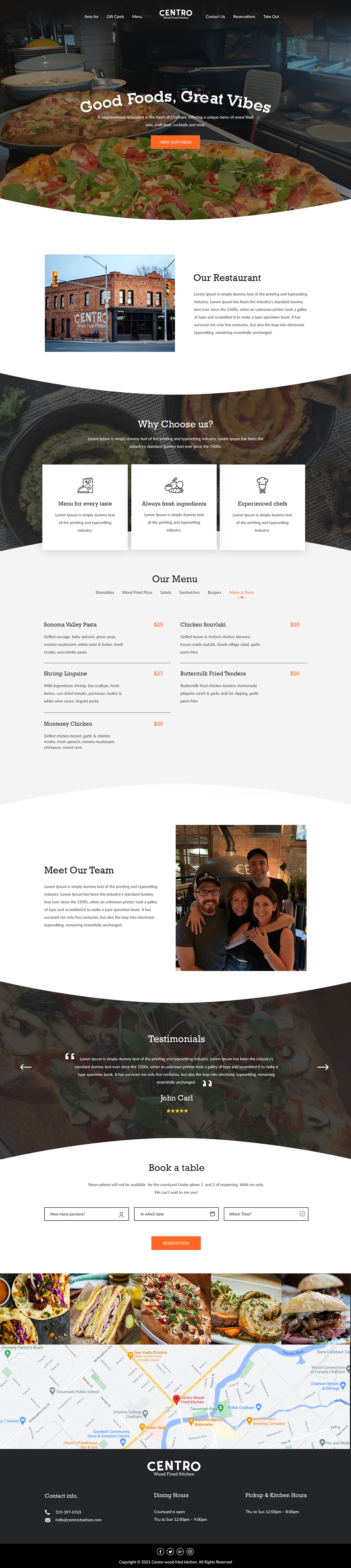 Diseño Web por bdesigner9 para Centro Wood Fired Kitchen | Diseño #27057258