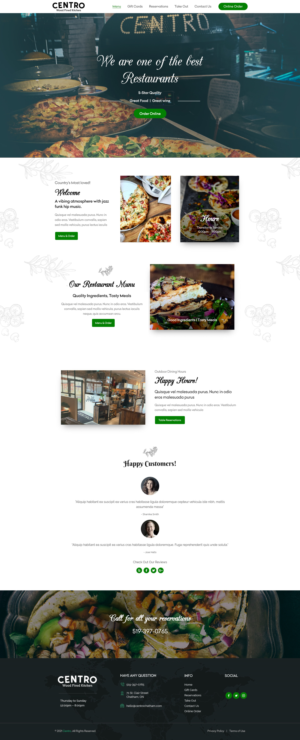 Web Design by Shijo John for Centro Wood Fired Kitchen | Design #27057793