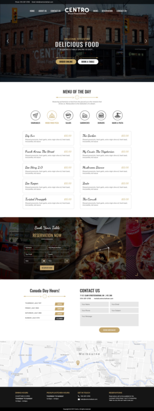 Diseño Web por u2smile para Centro Wood Fired Kitchen | Diseño: #27050142