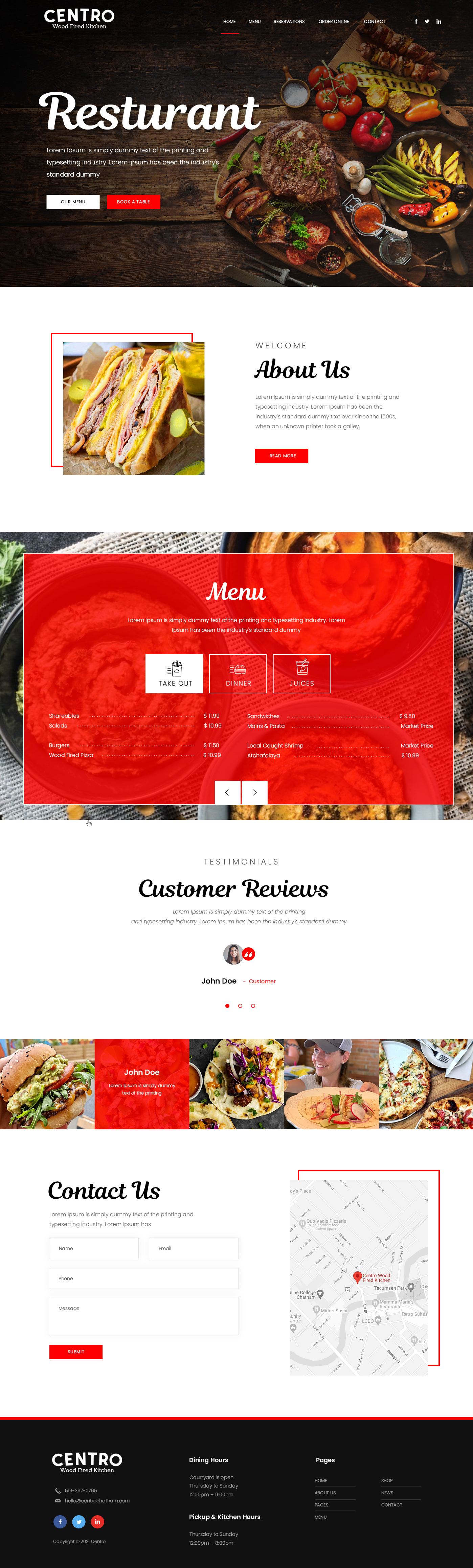 Diseño Web por ag622988 para Centro Wood Fired Kitchen | Diseño #27059189