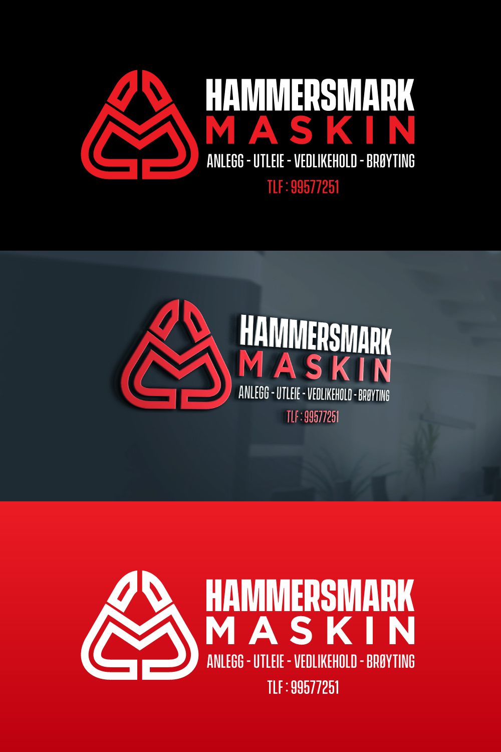 Design de Logo par Sergio Coelho pour HAMMERSMARK MASKIN | Design #27056884