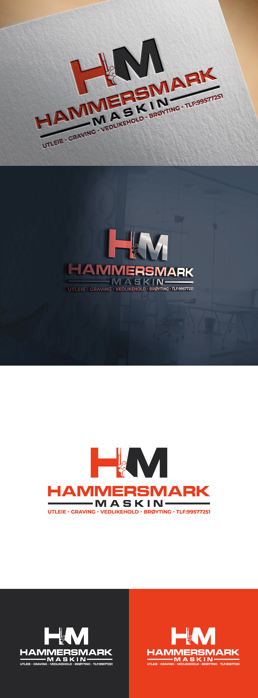 Logo Design by JUEL RANA 525340 for HAMMERSMARK MASKIN | Design #27081804