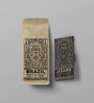 Coffee bag stamp design for new coffee brand | Label Design by falcon.wings