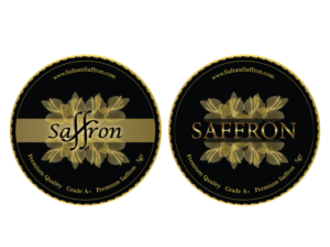 Label Design for Saffron Company | Graphic Design by Anna-Maria