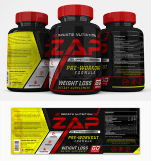 Supplement Label Design - Sports Nutrition | Diseño Gráfico por SAI DESIGNS