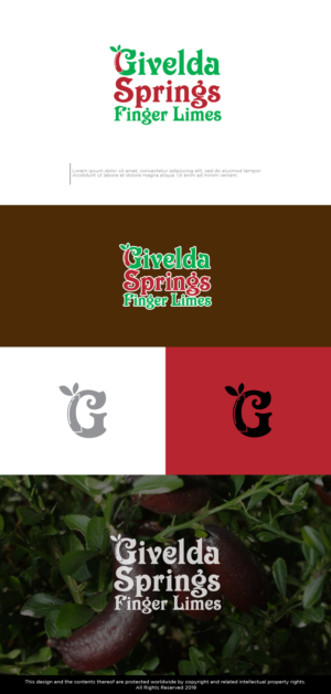 Givelda Springs Finger Limes | Logo Design by Kim Ji