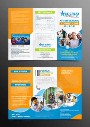 Informational Trifold Flyer to Highlight Our After-School Program Curriculum | Design de Flyer par ecorokerz