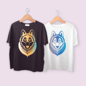 Realistic Illustration of Wolf for T Shirt | T-shirt Design by Kalla