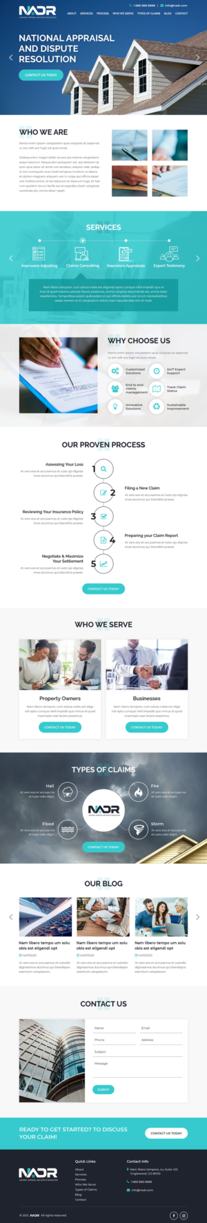 We are an appraisal and dispute resolution company that works with insurance companies and insureds. | Web Design by Starlyn DS