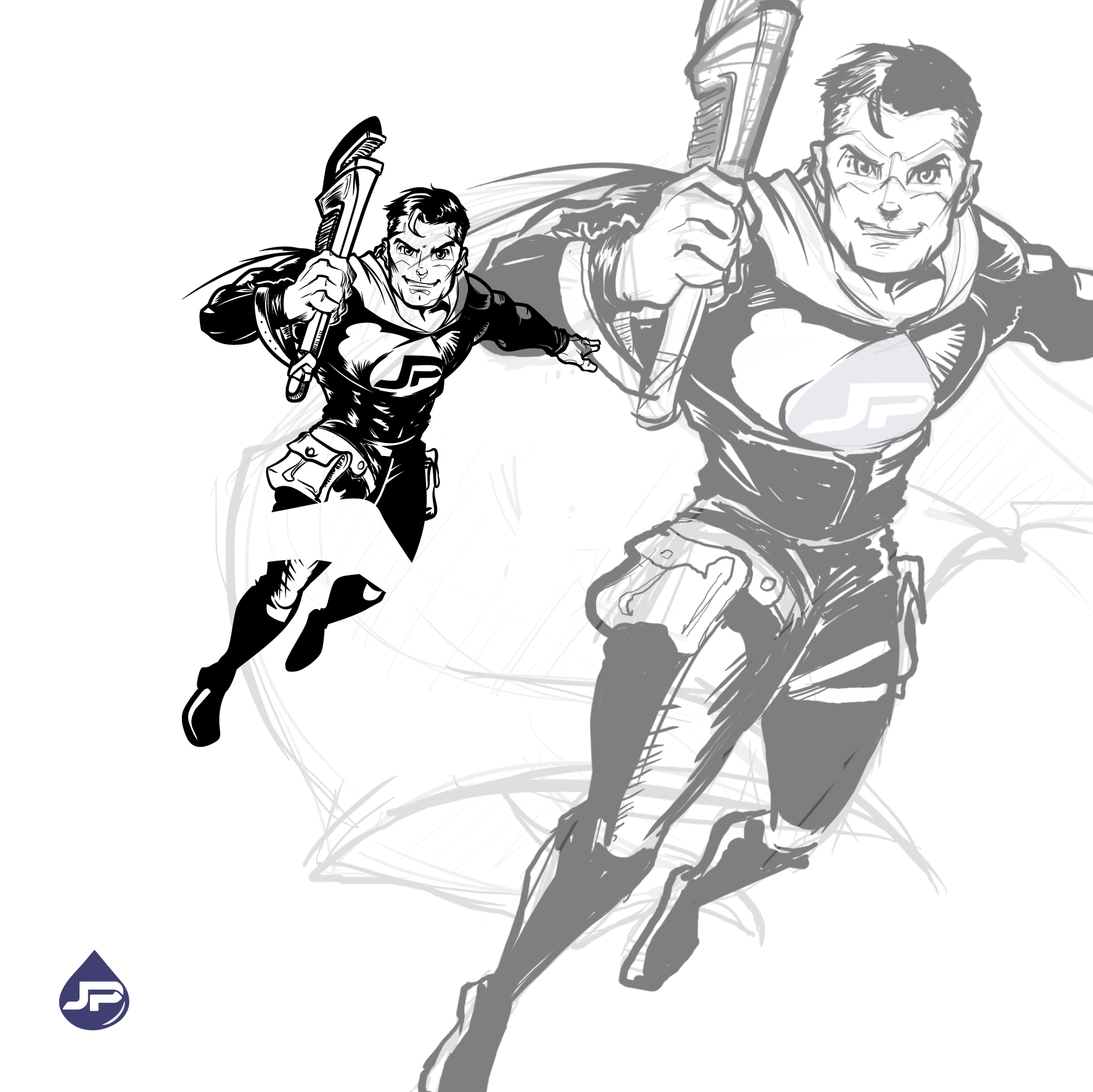 Graphic Design by Gabriel T. Marques for Justice Plumbing  | Design #27072708