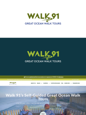 WALK91    Great Ocean Walk Tours | Logo Design by Omee