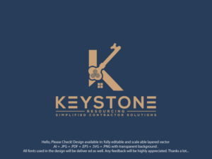 KEYSTONE RESOURCING - Simplified Contractor Solutions | Logo Design by MagicMan 3