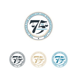 The Center for American and International Law; [something that reflects the 75th anniversary; the tagline - Law Justice Worldwide | Logo-Design von Graphic Bricks