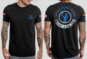 Pure surface co logo t shirt | T-shirt Design by O_O NIZAL O_O