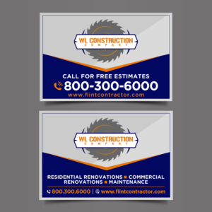 Lawn sign for construction company | Schilder-Design von Designers Hub