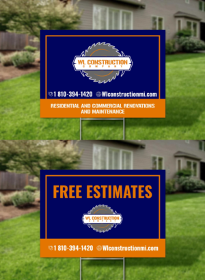 Lawn sign for construction company | Schilder-Design von Maestroto