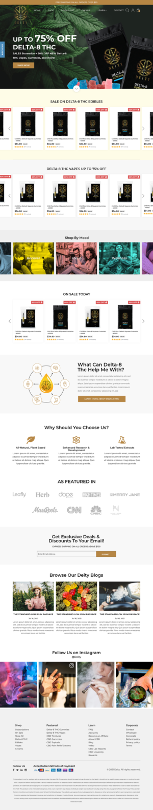Design a website for a newly developed Delta 8 THC Company | Web-Design von Titan Eagle