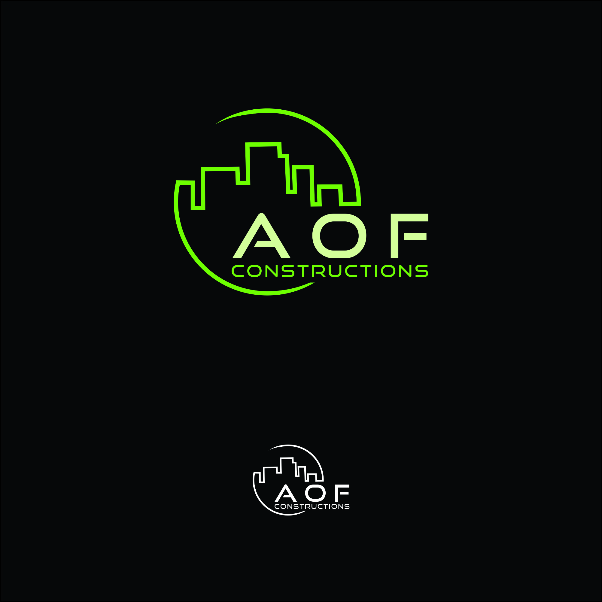 Logo Design by abinfoteksolution for AOF CONSTRUCTIONS PTY LTD | Design #27078961