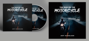 CD cover/promotional graphic for a new single 'The Man on the Motorcycle'. | CD-Cover-Design von Graphic Storm