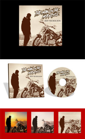 CD cover/promotional graphic for a new single 'The Man on the Motorcycle'. | CD-Cover-Design von elveneclipse