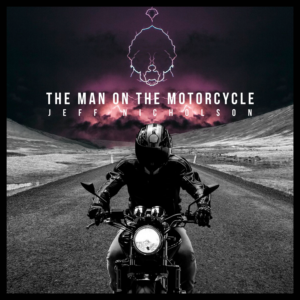 CD cover/promotional graphic for a new single 'The Man on the Motorcycle'. | CD-Cover-Design von Estratosphera