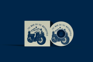 CD cover/promotional graphic for a new single 'The Man on the Motorcycle'. | CD-Cover-Design von lnb...
