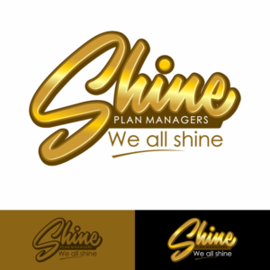 Shine Plan Managers. I think I would prefer a more relaxed text (swirly writing) but I am not sure. A tag line I could use is  'we all shine'. | Logo Design by Asmaulhusna