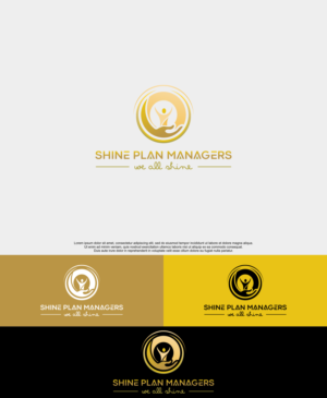 Shine Plan Managers. I think I would prefer a more relaxed text (swirly writing) but I am not sure. A tag line I could use is  'we all shine'. | Logo Design by siti MWDesign