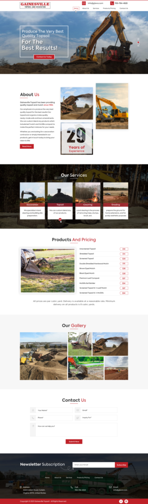Landscape Supplier and Excavation company needing a website revamp. | Diseño Web por Sbss