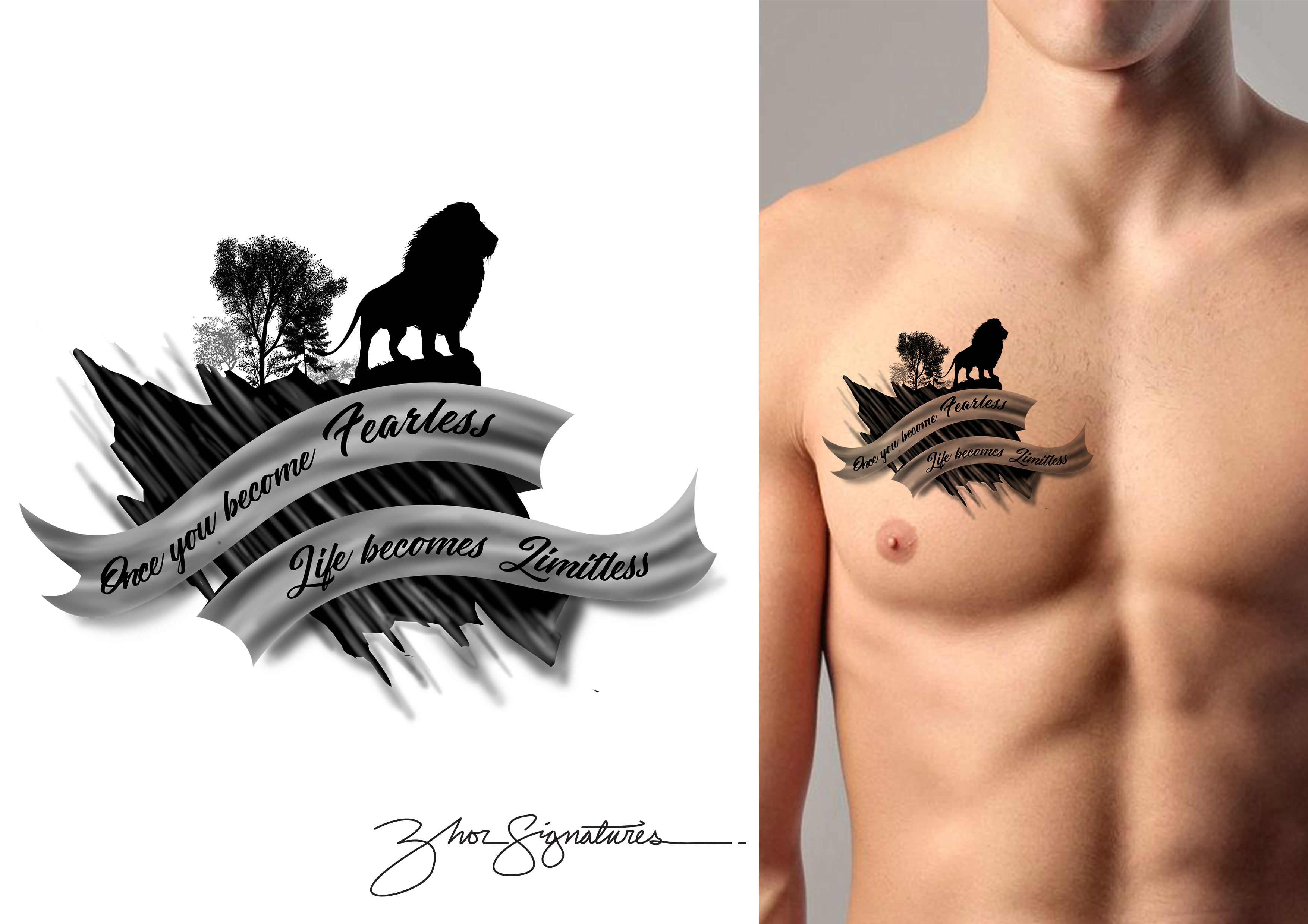 Tattoo Design by Zhor Signatures for this project | Design #27084517
