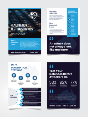 Cyber Security Services Flyer/Datasheet | Design de Flyer par JK18