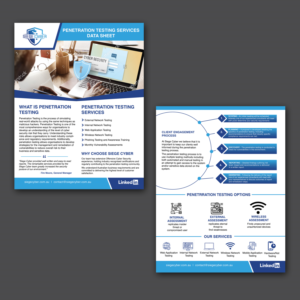 Cyber Security Services Flyer/Datasheet | Diseño de Flyer por aspiremedia