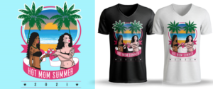 HOT MOM SUMMER  !!! | T-Shirt-Design von Al Pech