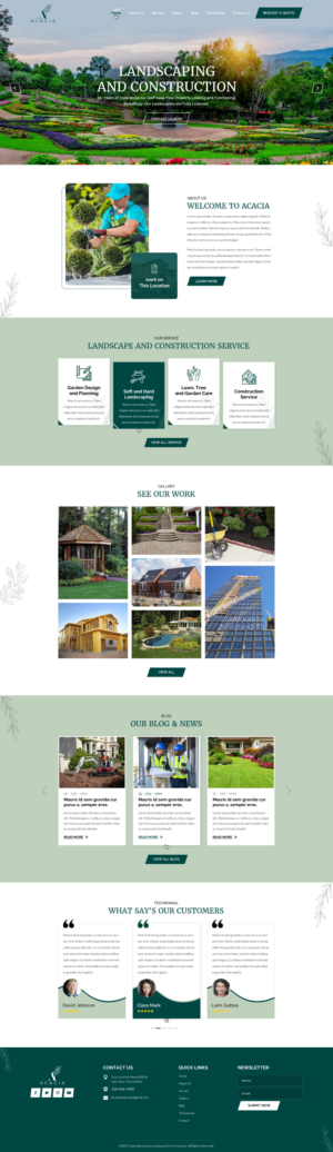 A boutique/architectural website for a landscape company | Diseño Web por Reimagine