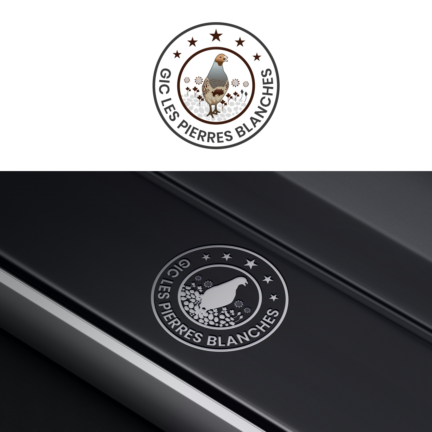 Diseño de Logo por MG.graphics para GIC Les Pierres Blanches | Diseño #27084158