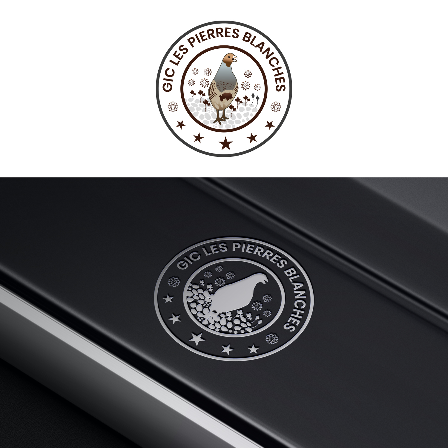 Diseño de Logo por MG.graphics para GIC Les Pierres Blanches | Diseño #27084159