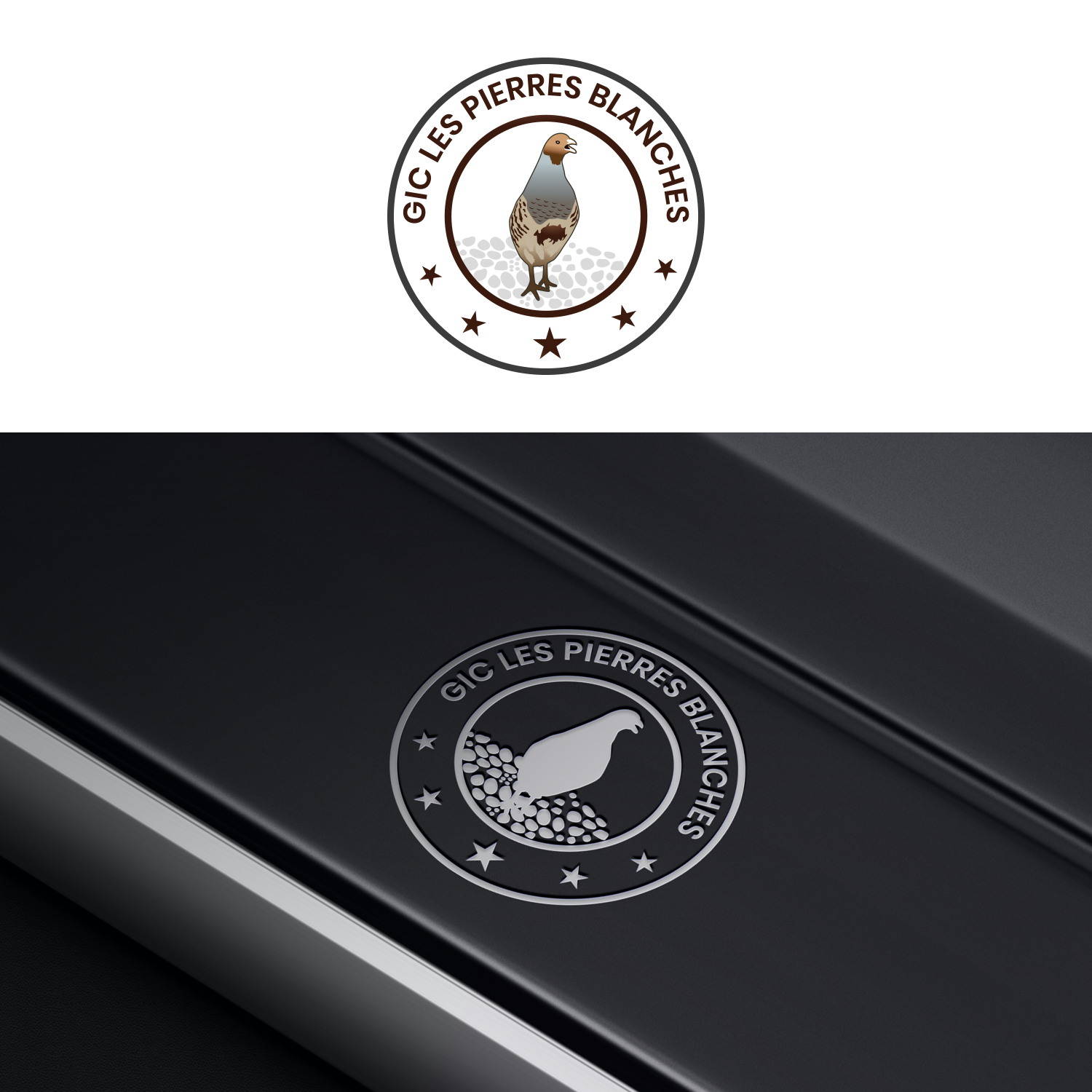 Diseño de Logo por MG.graphics para GIC Les Pierres Blanches | Diseño #27086025