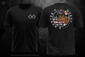 T shirt design for “A Hunter’s Quest” improve on my logo | T-shirt Design by gekgrfx