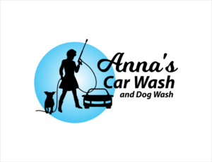 "Anna's Car Wash" OR "Anna's Car Wash and Dog Wash" (with "And Dog Wash" in smaller font) | Logo Design by BNdesigner